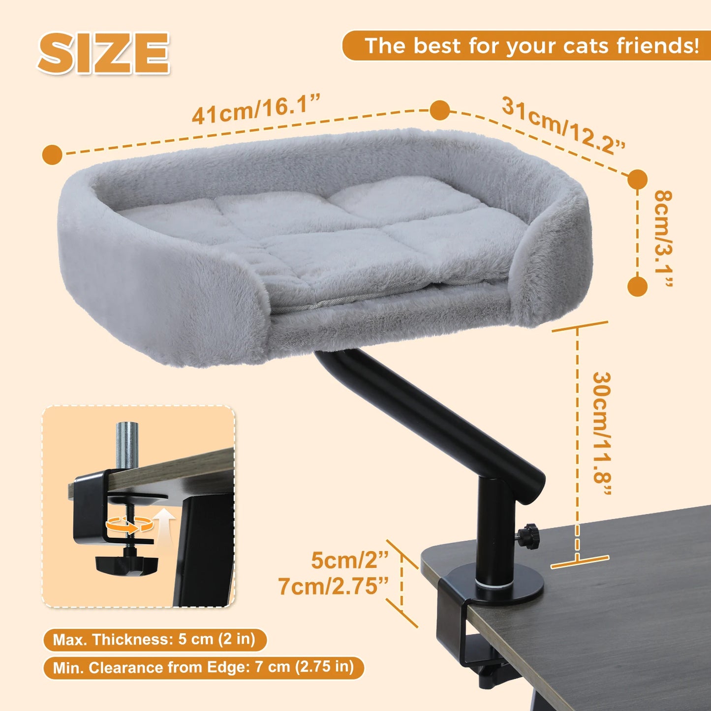 PAWZ Road Cat Desk Bed Stand Rotatable For Indoor Cats