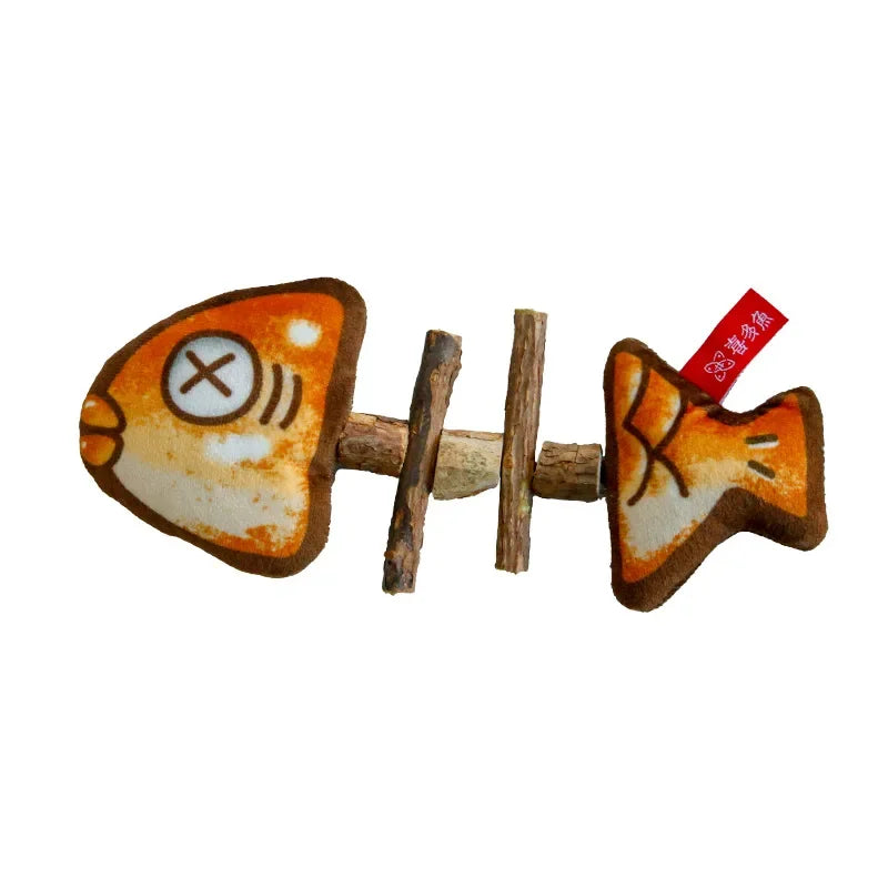 Cat Chew Toy Grilled Fish With Silvervine Interactive Teaser