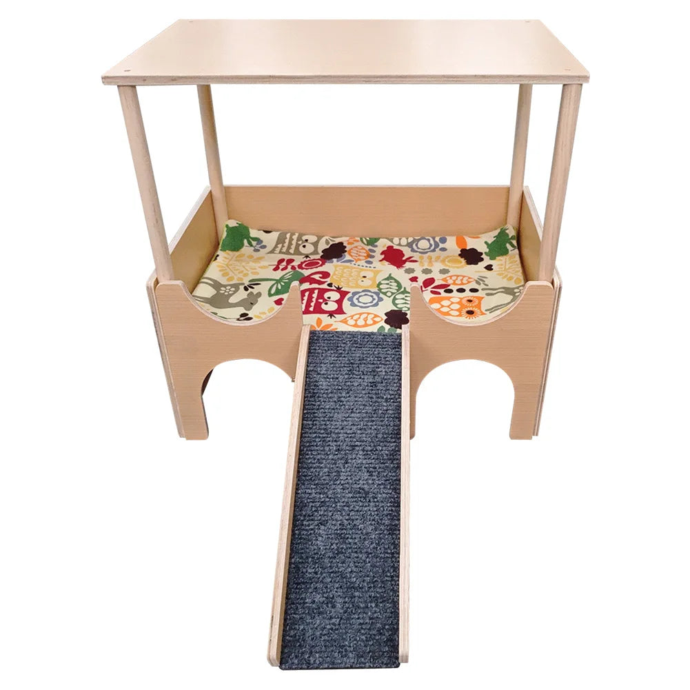 2 Tier Guinea Pig Hideout Wooden Castle For Small Animals