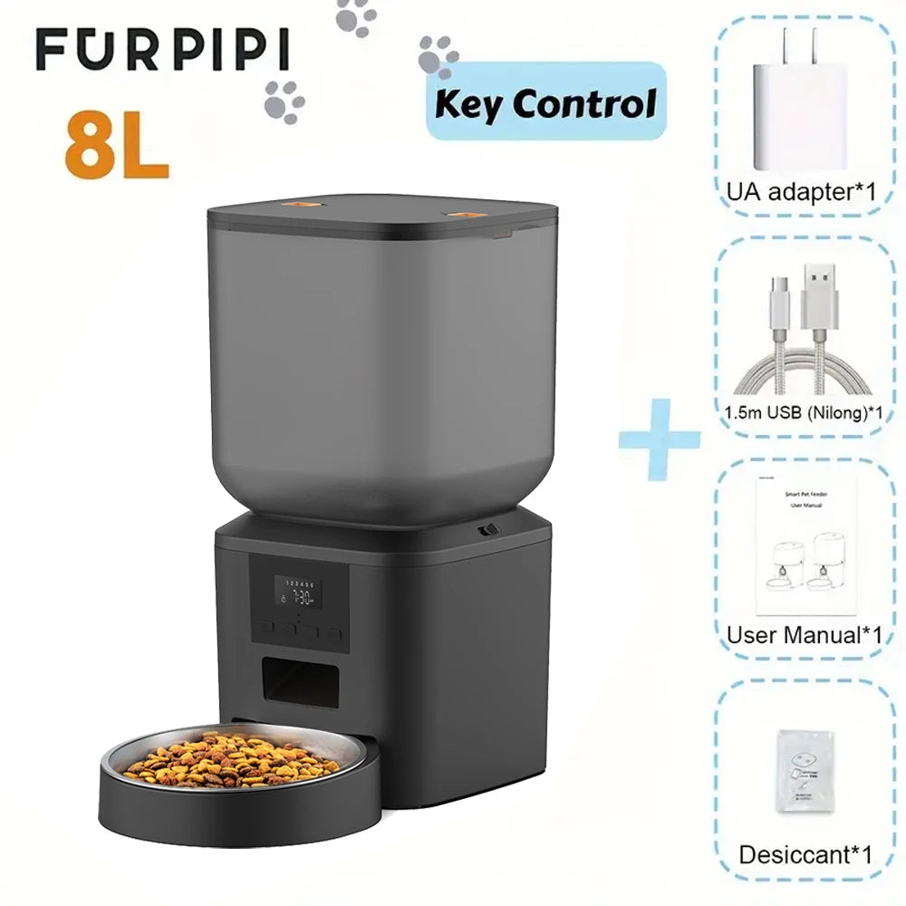 Furpipi Automatic Dog Feeder With Key Control And Time Setting