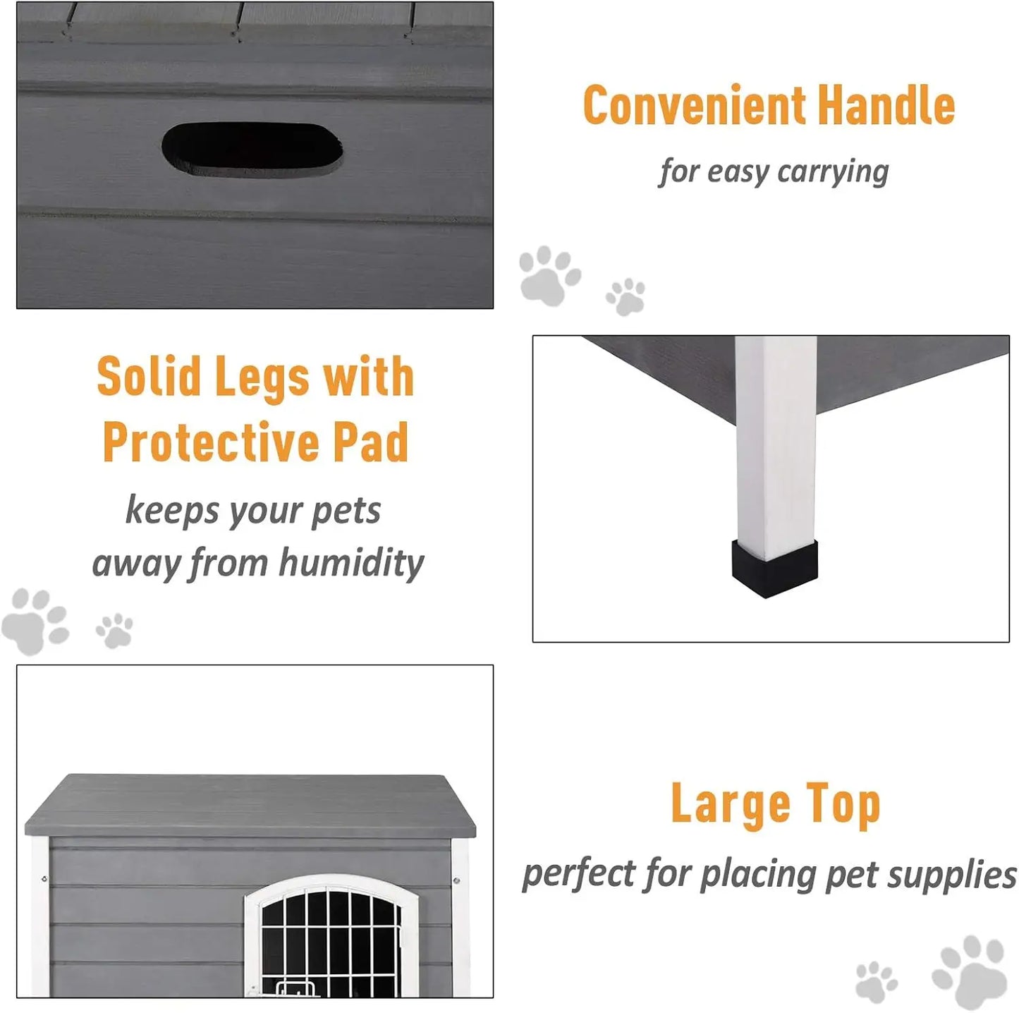 Wooden Dog Cage With Openable Top And Locking Wire Door