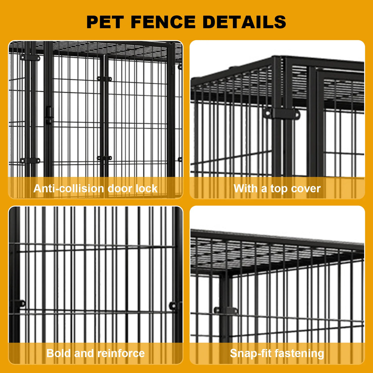 Professional Heavy Duty Wire Dog Crate Kennel With Door