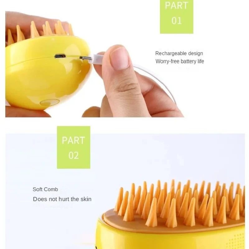 ATMDOG Electric Steamy Dog Brush For Pet Grooming