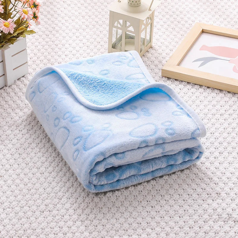 Soft Fluffy Pet Blanket For Cats And Dogs Cartoon Pattern