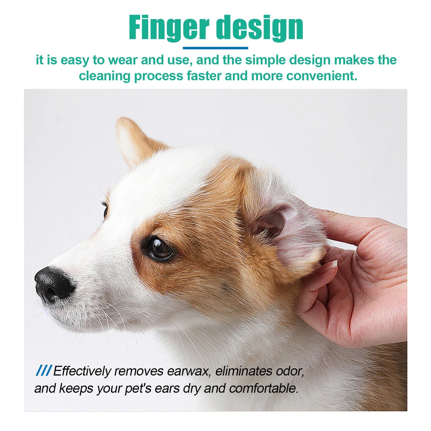 YEGBONG Pet Finger Wipes Multipurpose For Ear Mite Eyes Paws