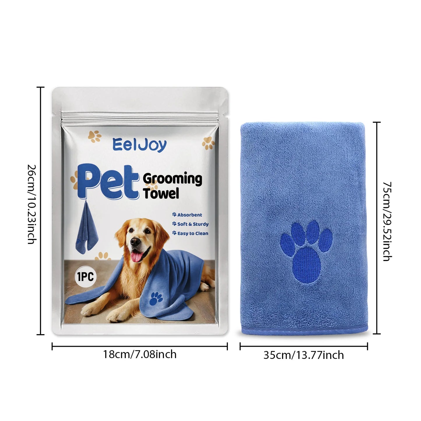 Pet Fast Drying Microfiber Towel Soft Durable Absorbent Lint Free