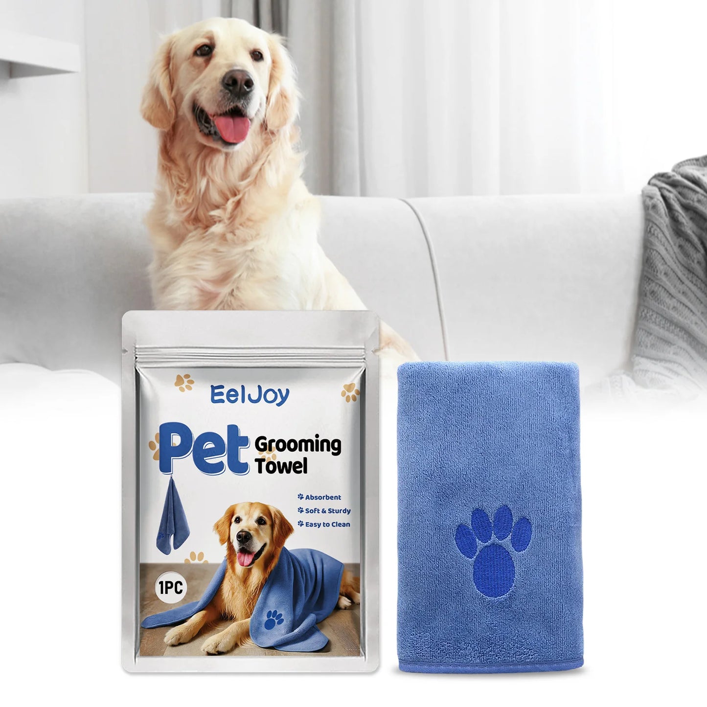 Pet Fast Drying Microfiber Towel Soft Durable Absorbent Lint Free