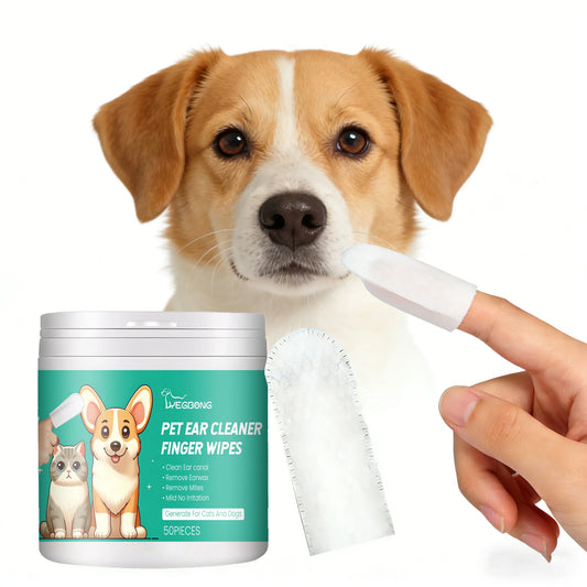 YEGBONG Pet Finger Wipes Multipurpose For Ear Mite Eyes Paws