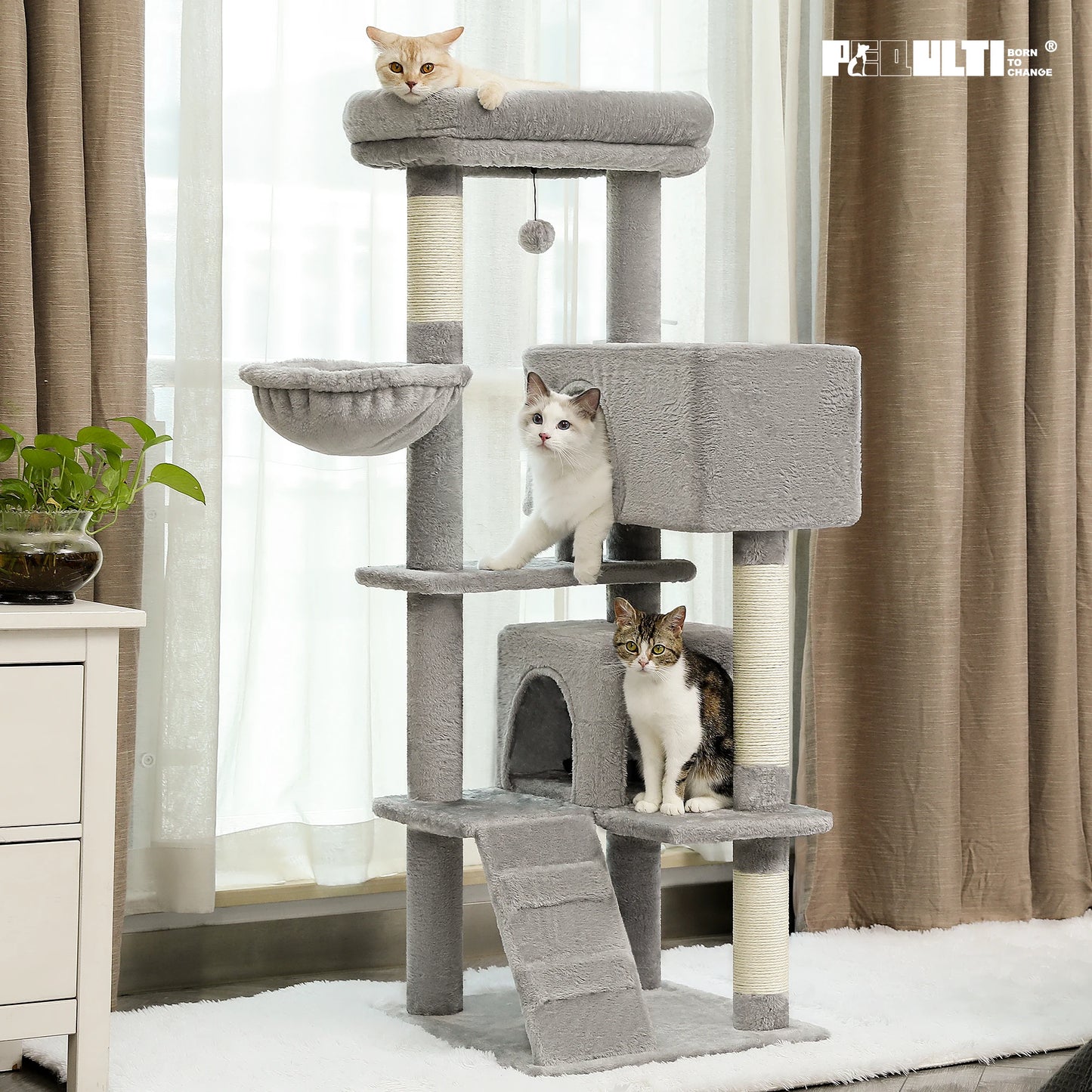 PAWZ Road Cat Tree With Toy Perch And Scratching Posts