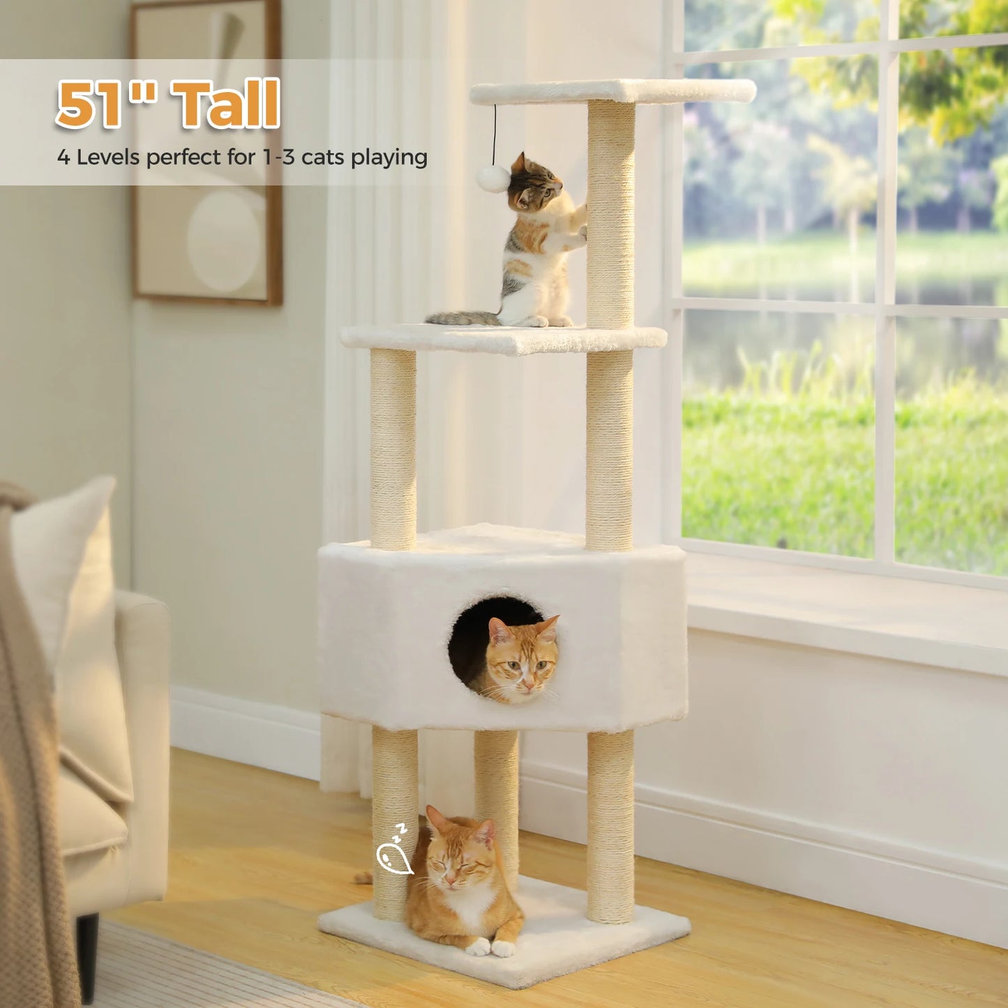 PAWZ Road Cat Tree With Toy Perch And Scratching Posts