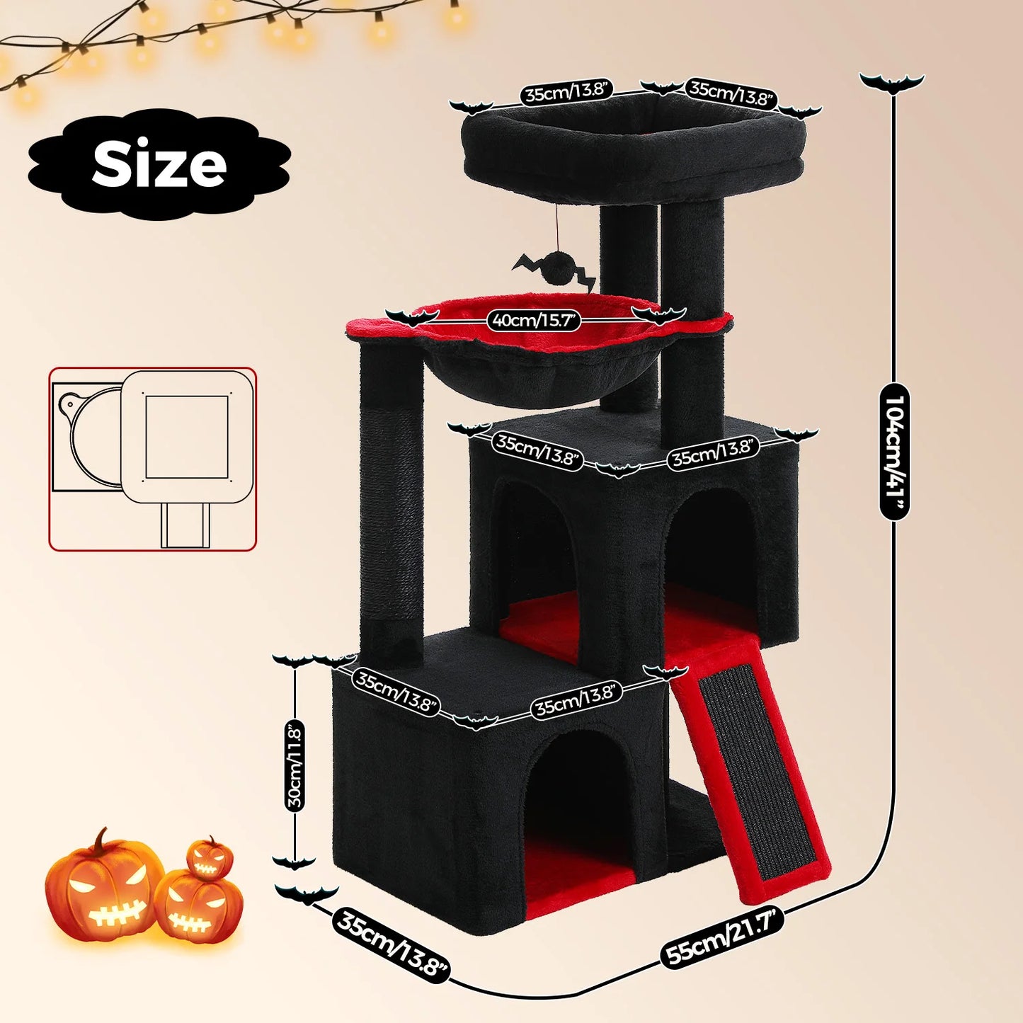 PAWZ Road Multi Level Cat Tree Indoor Cat Tower With Condos