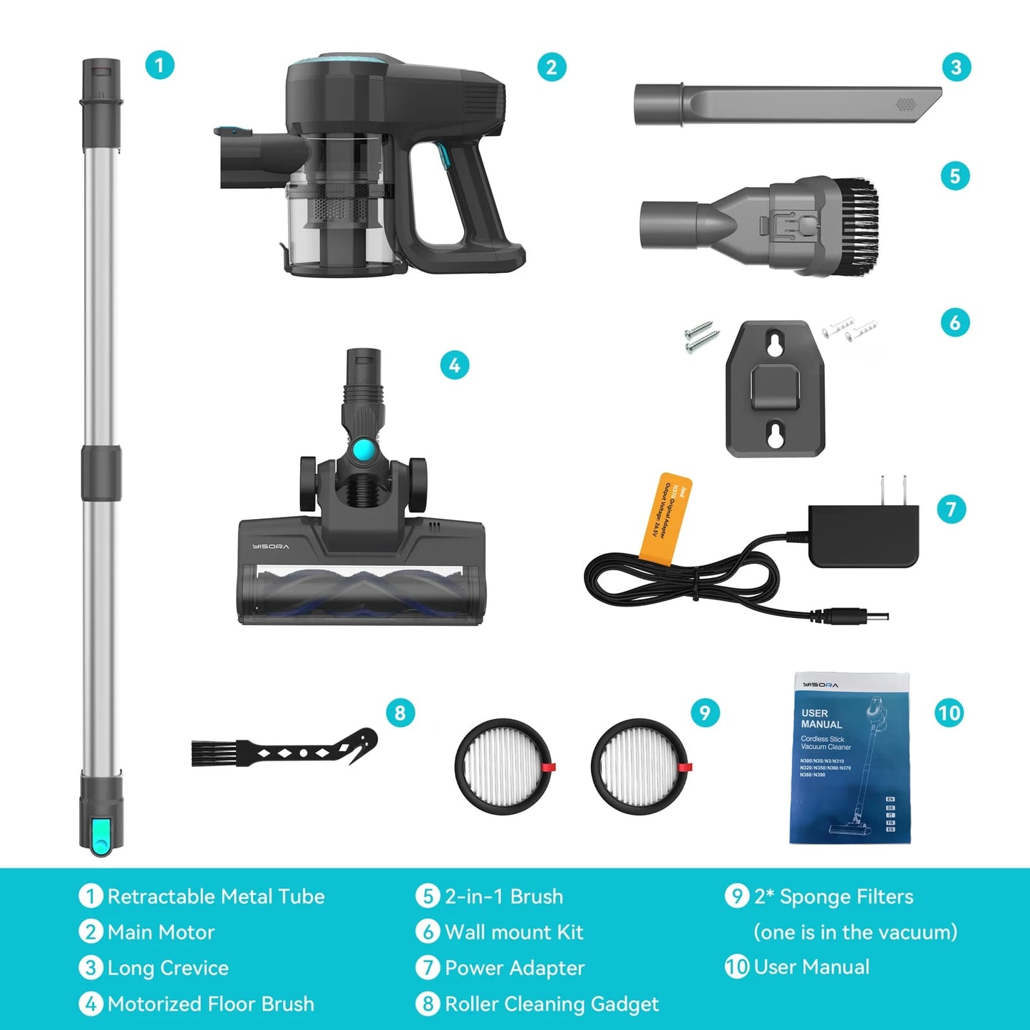 INSE N300 Cordless Upright Vacuum Cleaner