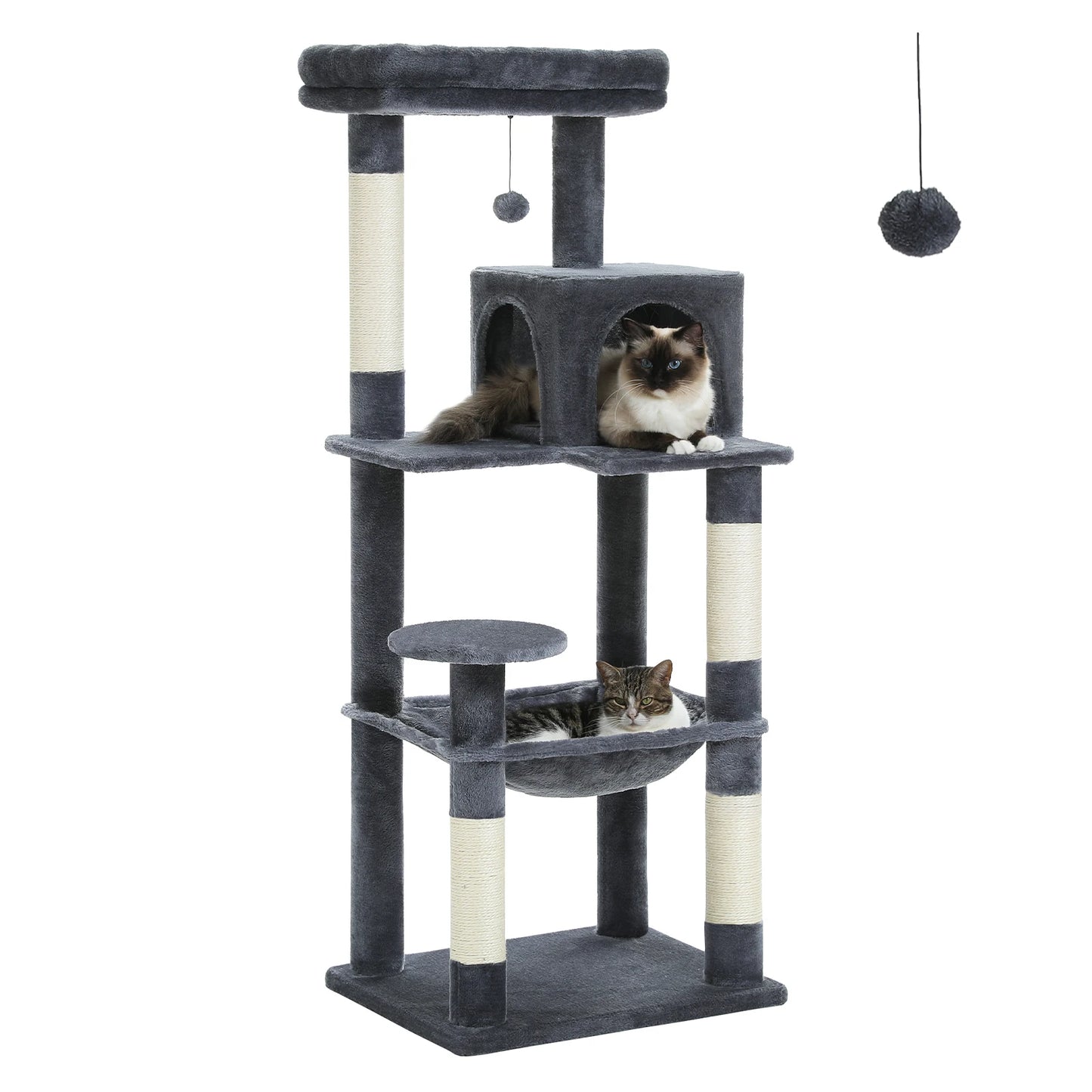 PAWZ Road Cat Tree Indoor 5 Level Tower With Hammock And Scratching Posts