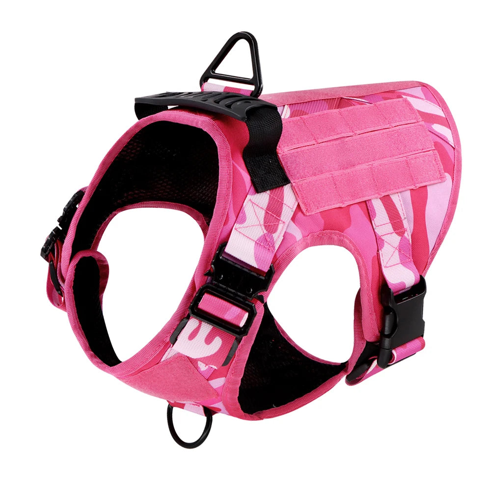 PETRAVEL Military Camouflage Dog Harness For Large And Medium Dogs
