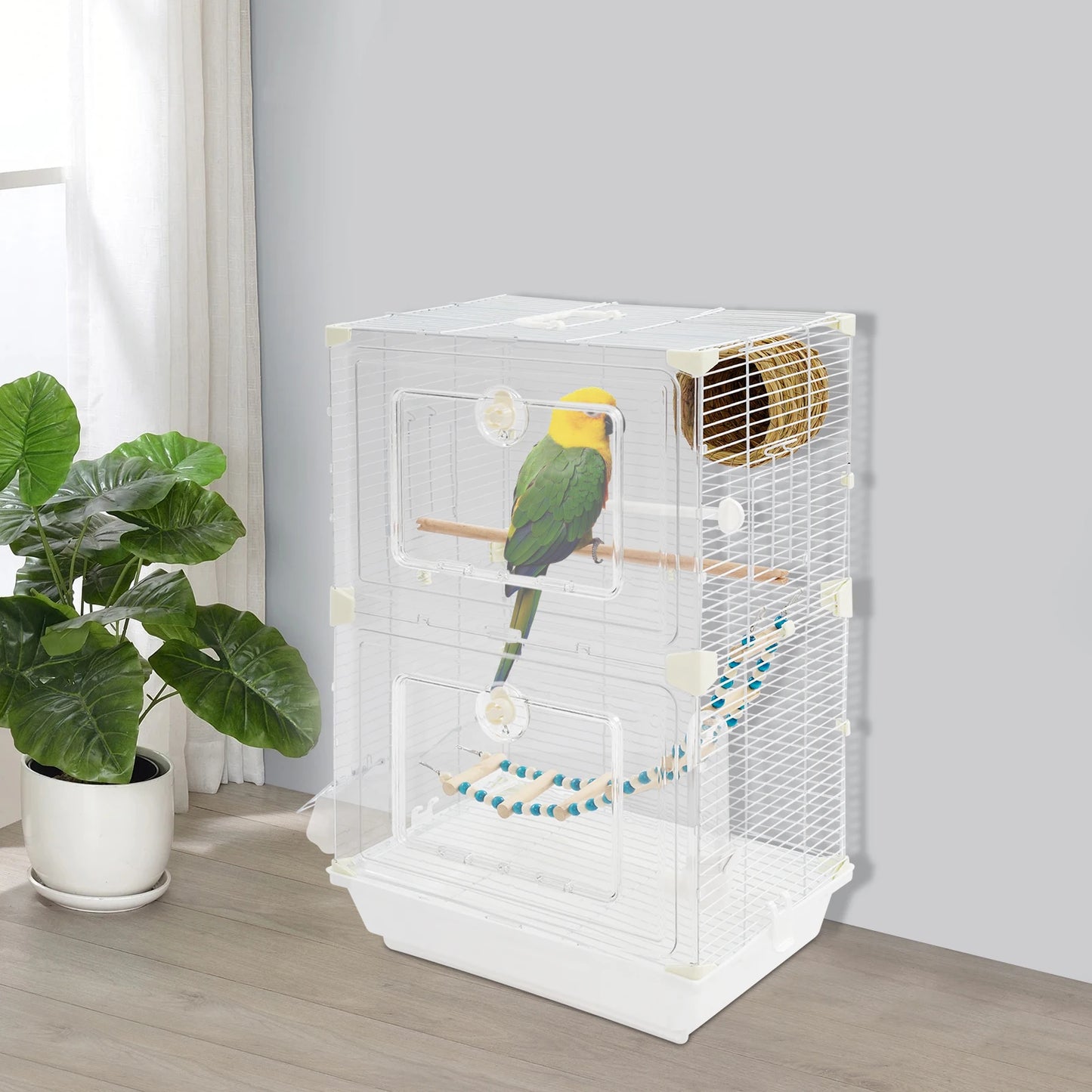 NONECN Freestanding Bird Cage For Living Rooms Balconies