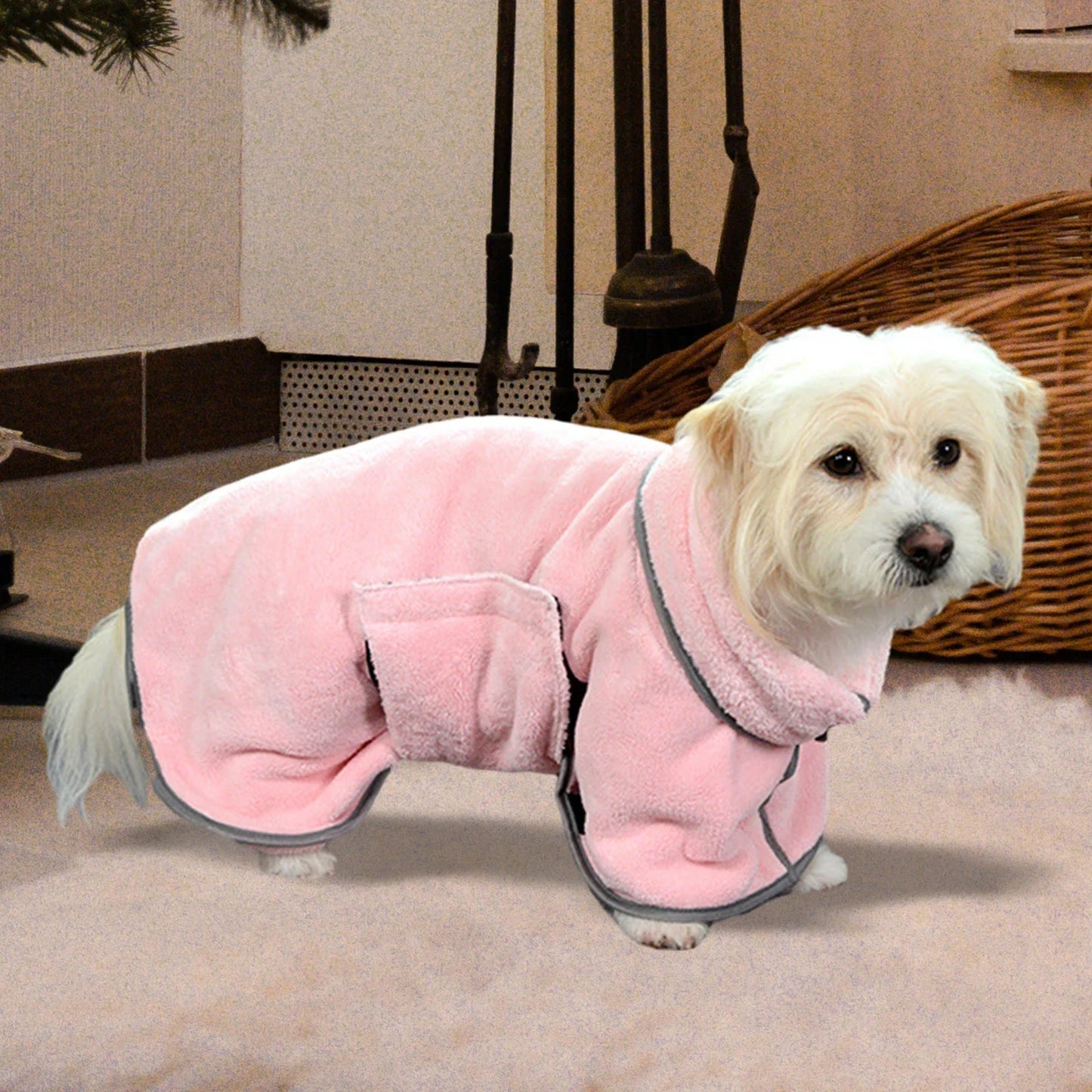 Microfiber Quick-Dry Pet Bathrobe for All-Size Dogs and Cats