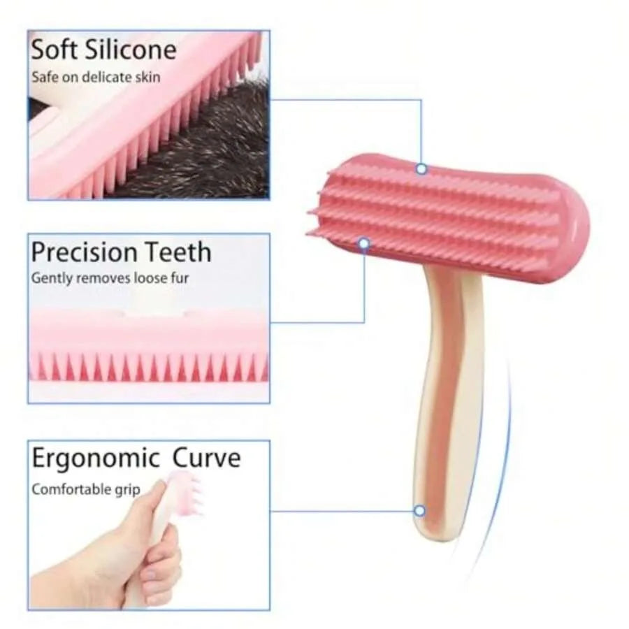 2 Pack Bunny And Chinchilla Grooming Brush Deshedding For Guinea Pigs