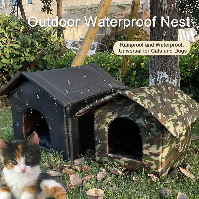 Outdoor Waterproof Winter Warm Cat And Dog House Shelter