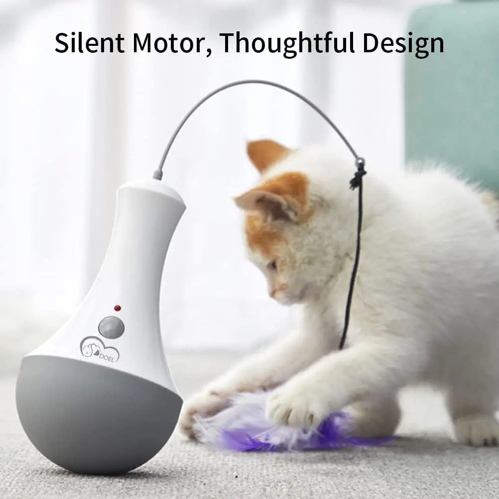 NONECN DOEL Cat Interactive Feather Toy for Indoor Play