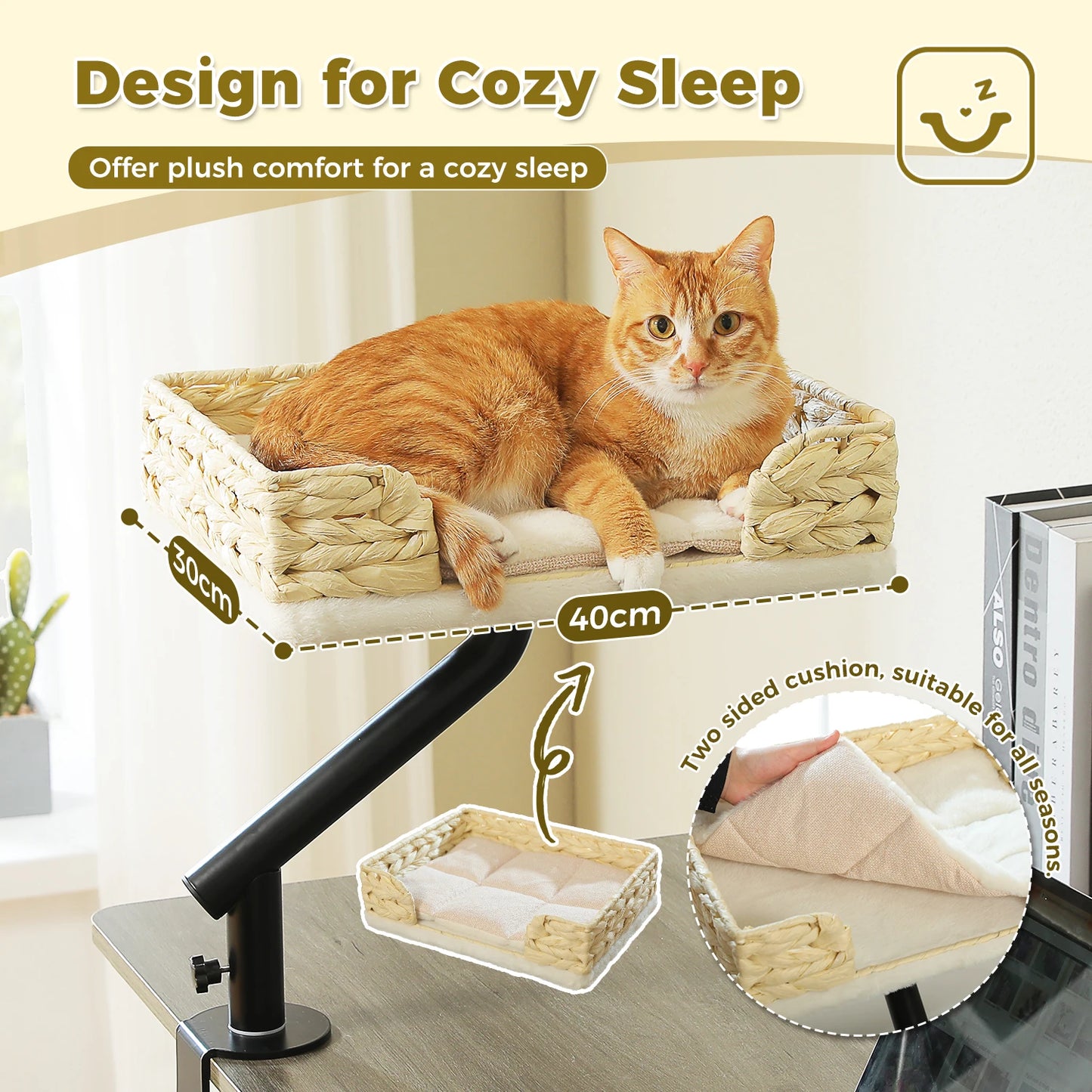PAWZ Road Cat Desk Bed Stand Rotatable For Indoor Cats