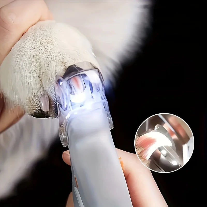 LED Pet Nail Clipper With Light For Cats And Dogs Safe