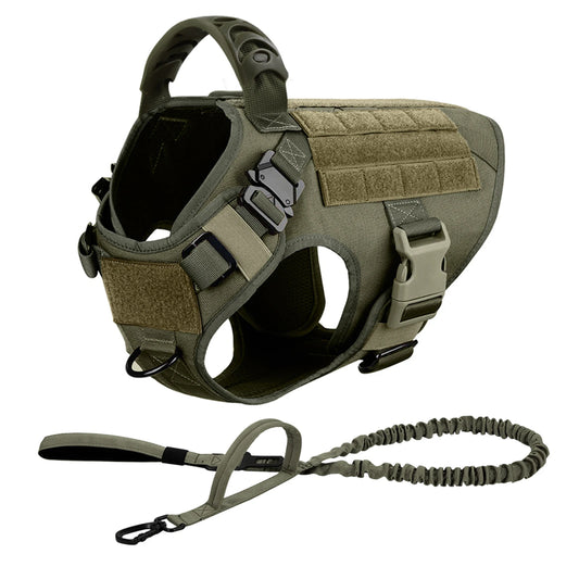 PETRAVEL Tactical Dog Harness Set for Training and Walking