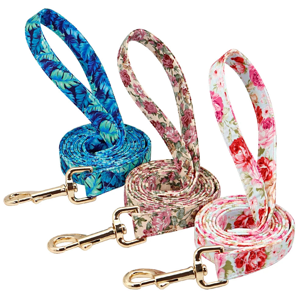 PET ARTIST Personalized Dog Collar Leash Set With Engraved Nameplate