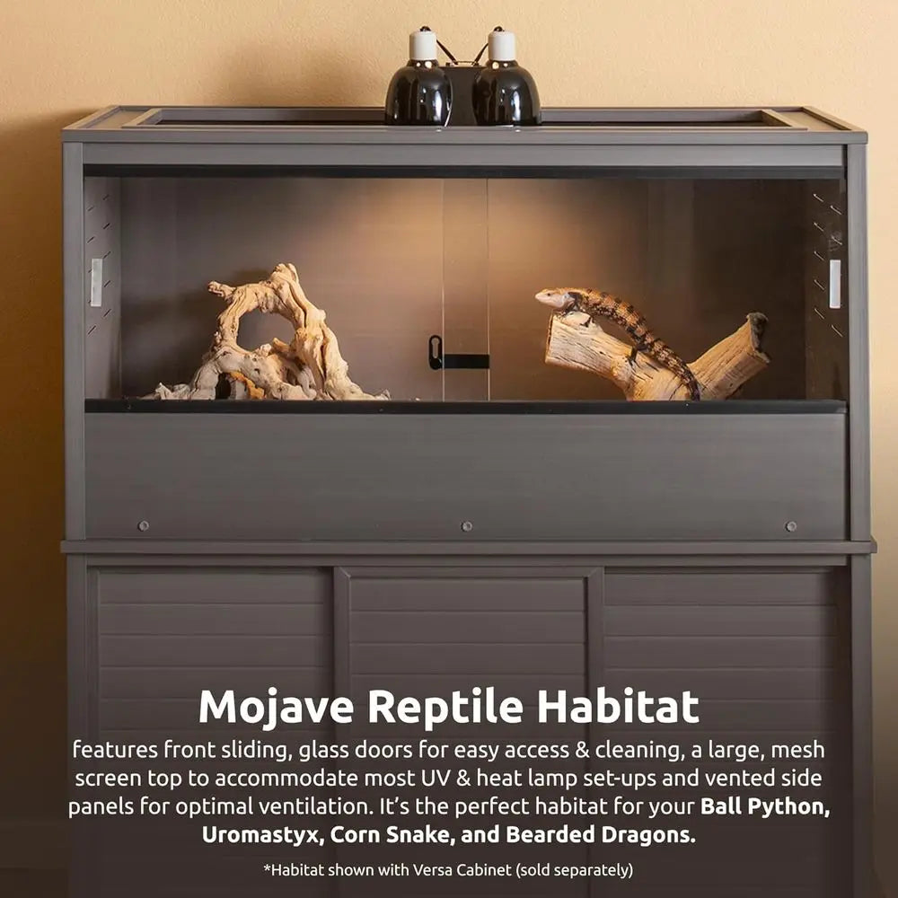 EcoFlex Reptile Habitat Mojave Lounge With Sliding Glass Doors