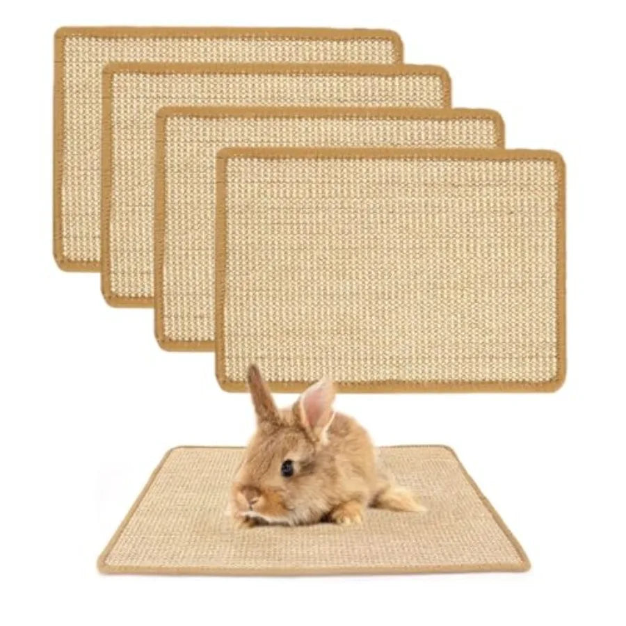 Sisal Bunny Scratch Pad For Rabbits Natural Grass Mat