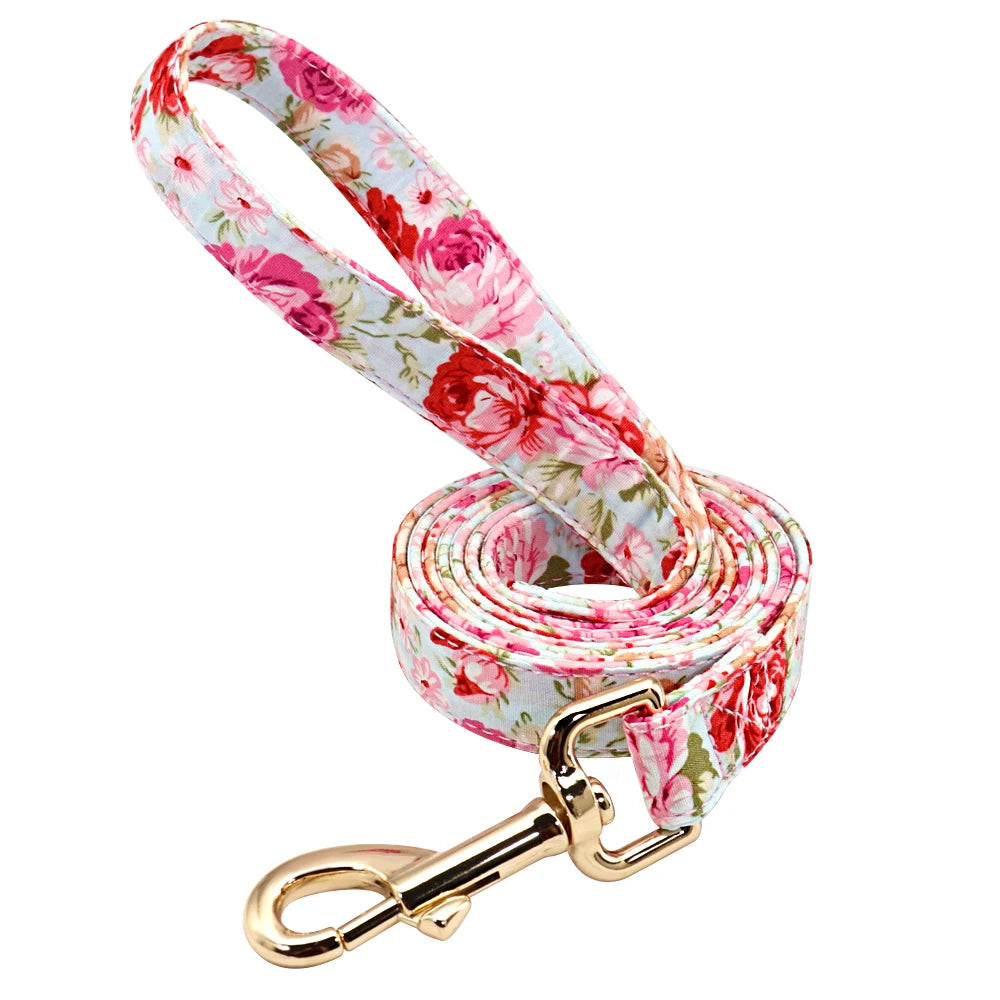PET ARTIST Personalized Dog Collar Leash Set With Engraved Nameplate
