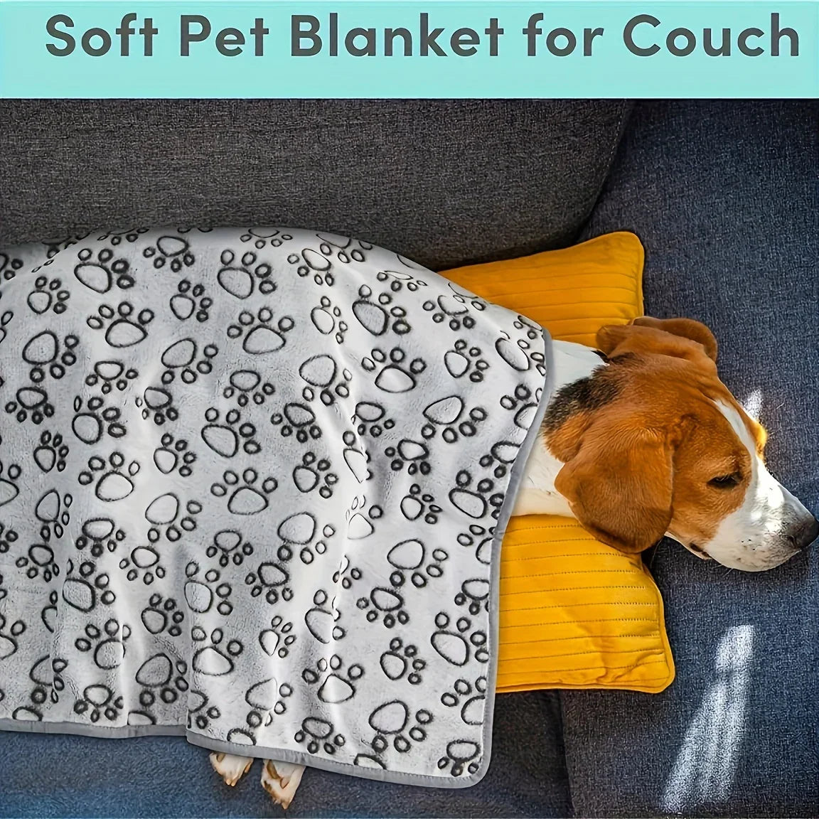 Soft Fluffy Pet Blanket For Cats And Dogs Cartoon Pattern