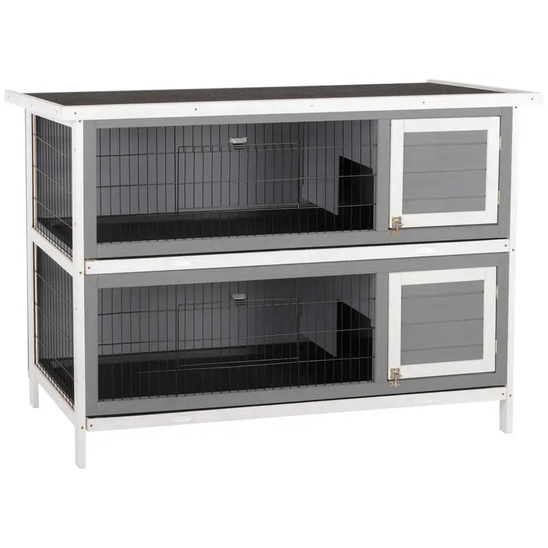 Wooden Small Animal Hutch For Guinea Pigs And Dwarf Rabbits Double Deck