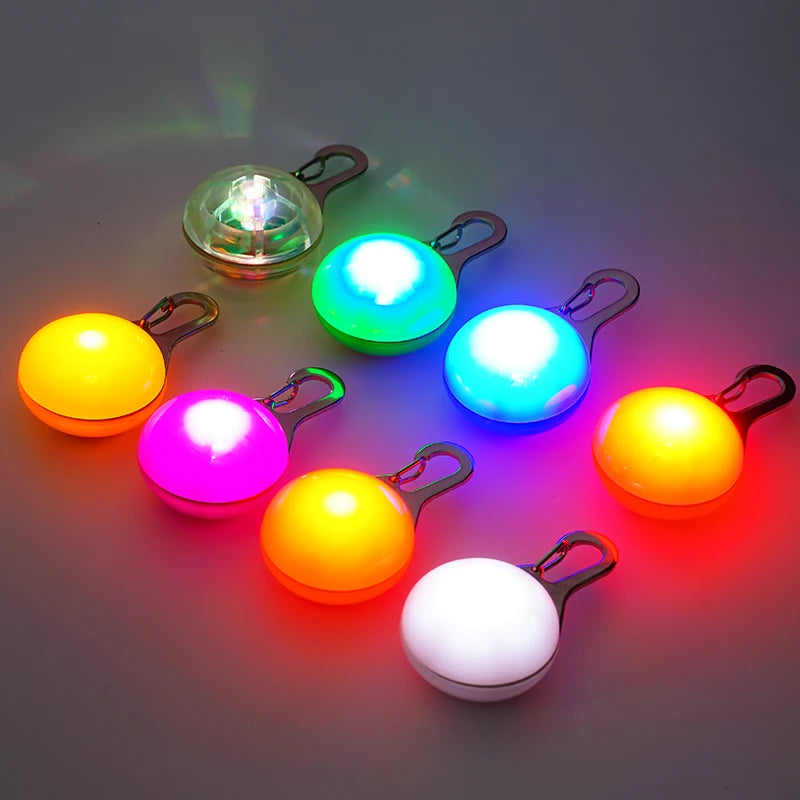 NONECN LED Dog Cat Collar With Glowing Pendant Night Safety