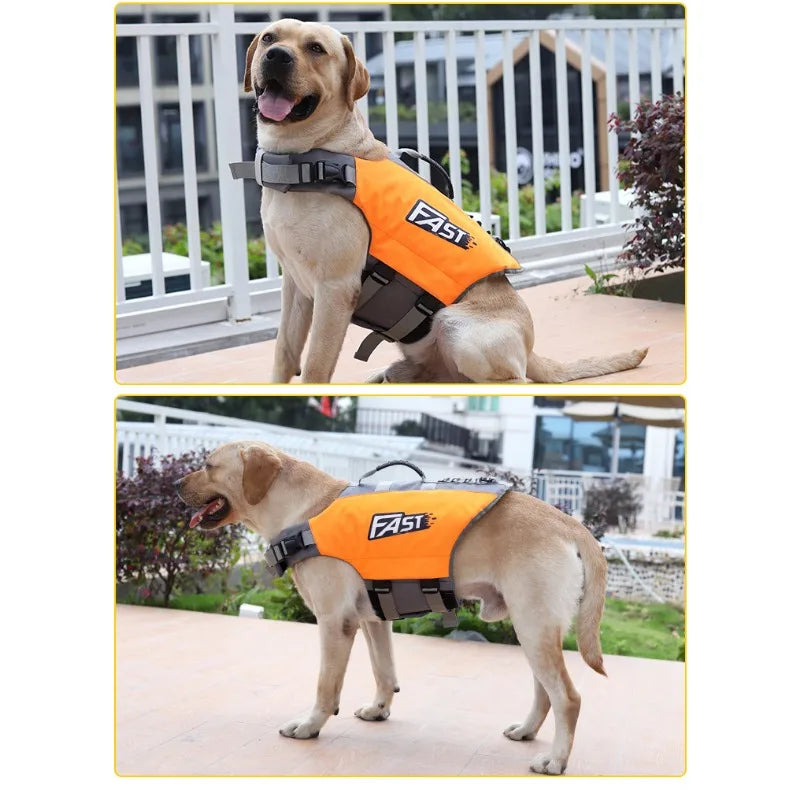Dog Swimming Life Jacket Safety Vest With Adjustable Straps Reflective