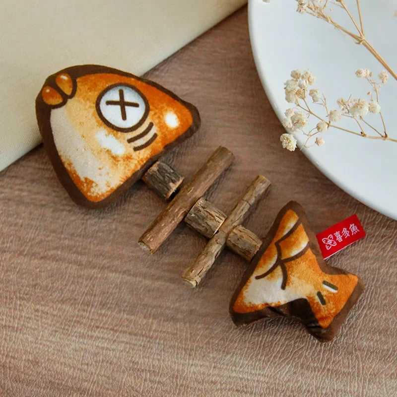 Cat Chew Toy Grilled Fish With Silvervine Interactive Teaser