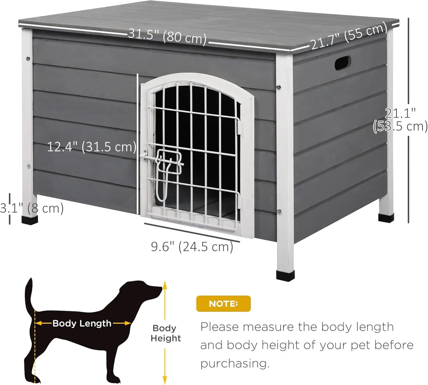 Wooden Dog Cage With Openable Top And Locking Wire Door