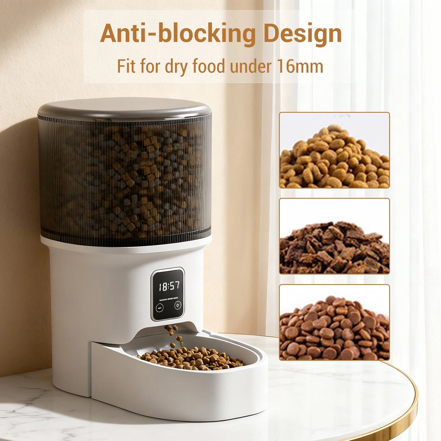 HiMISS Programmable 4L Pet Feeder For Small Dogs And Cats