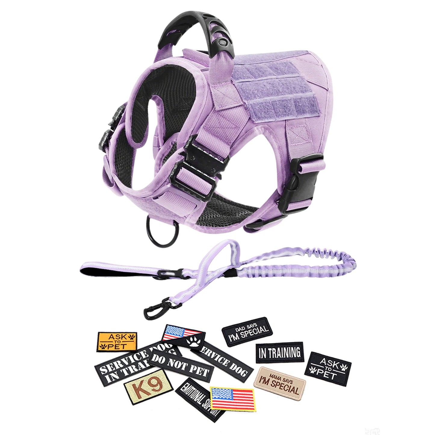 PETRAVEL Military Camouflage Dog Harness For Large And Medium Dogs