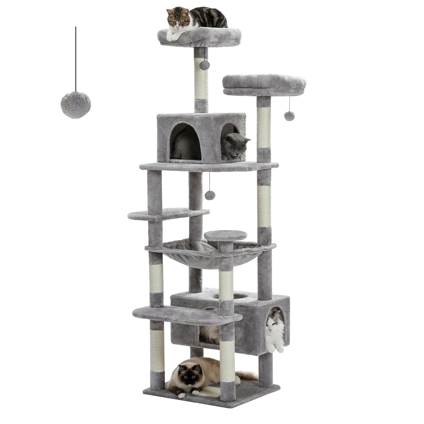 PAWZ Road Large Cat Tree Tower With Hammock Scratching Posts