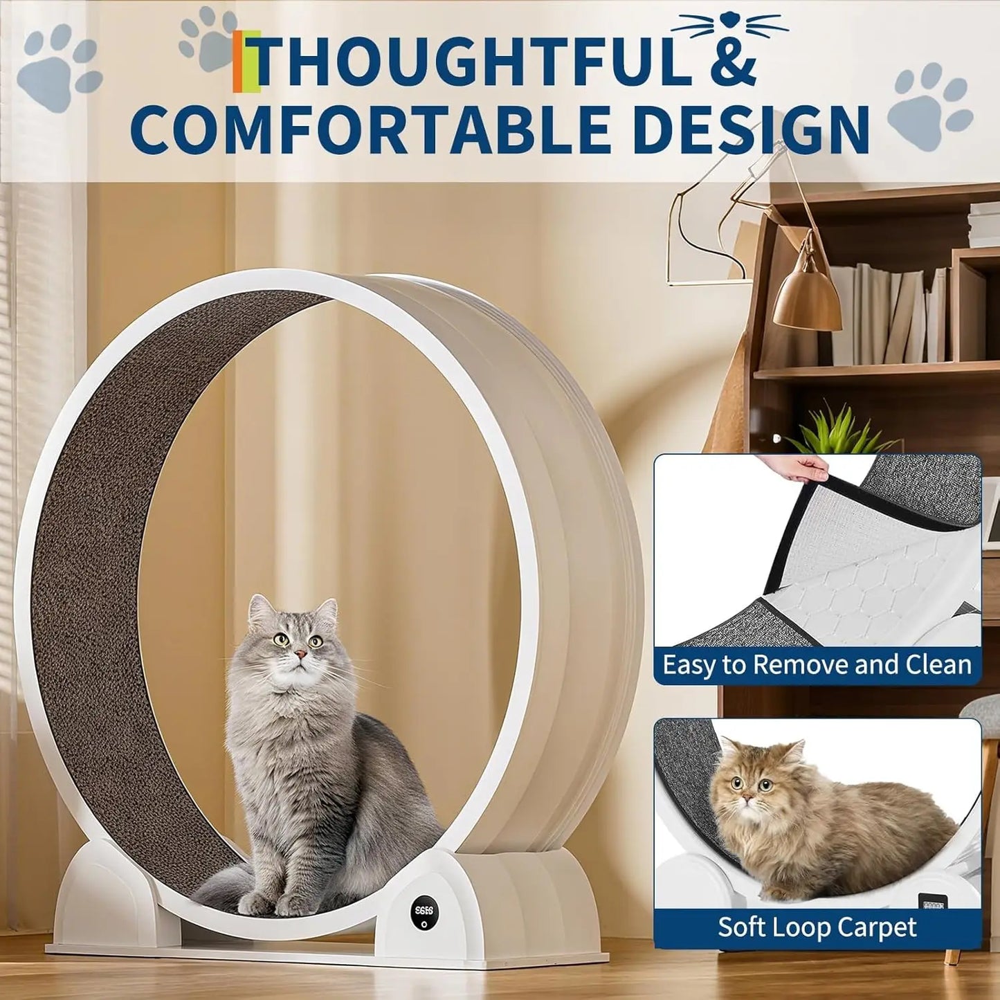 HiMISSCN Cat Exercise Wheel For Indoor Cats And Small Pets
