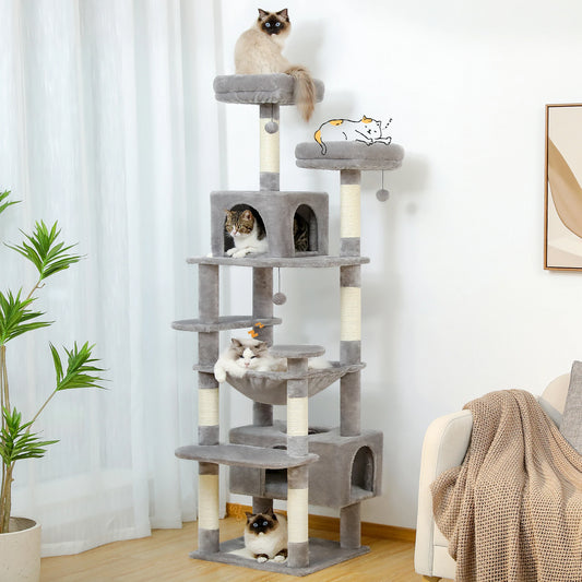 PAWZ Road Large Cat Tree Tower With Hammock Scratching Posts