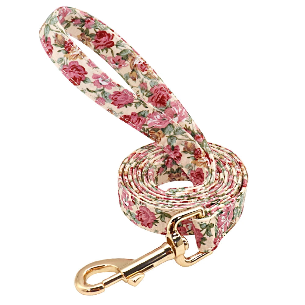 PET ARTIST Personalized Dog Collar Leash Set With Engraved Nameplate