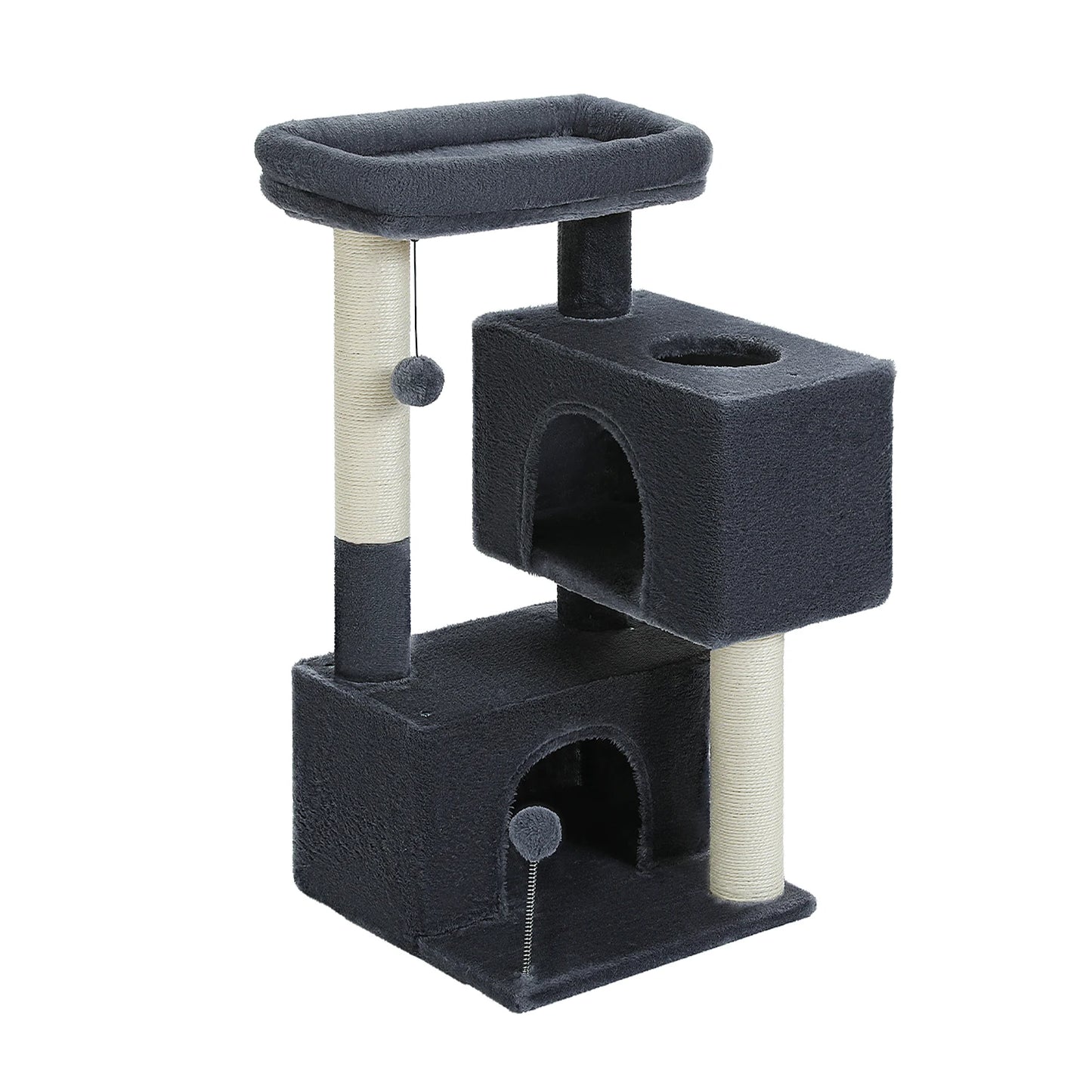 PEQULTICN Cat Tree Three Level Tower With Detachable Top Perch