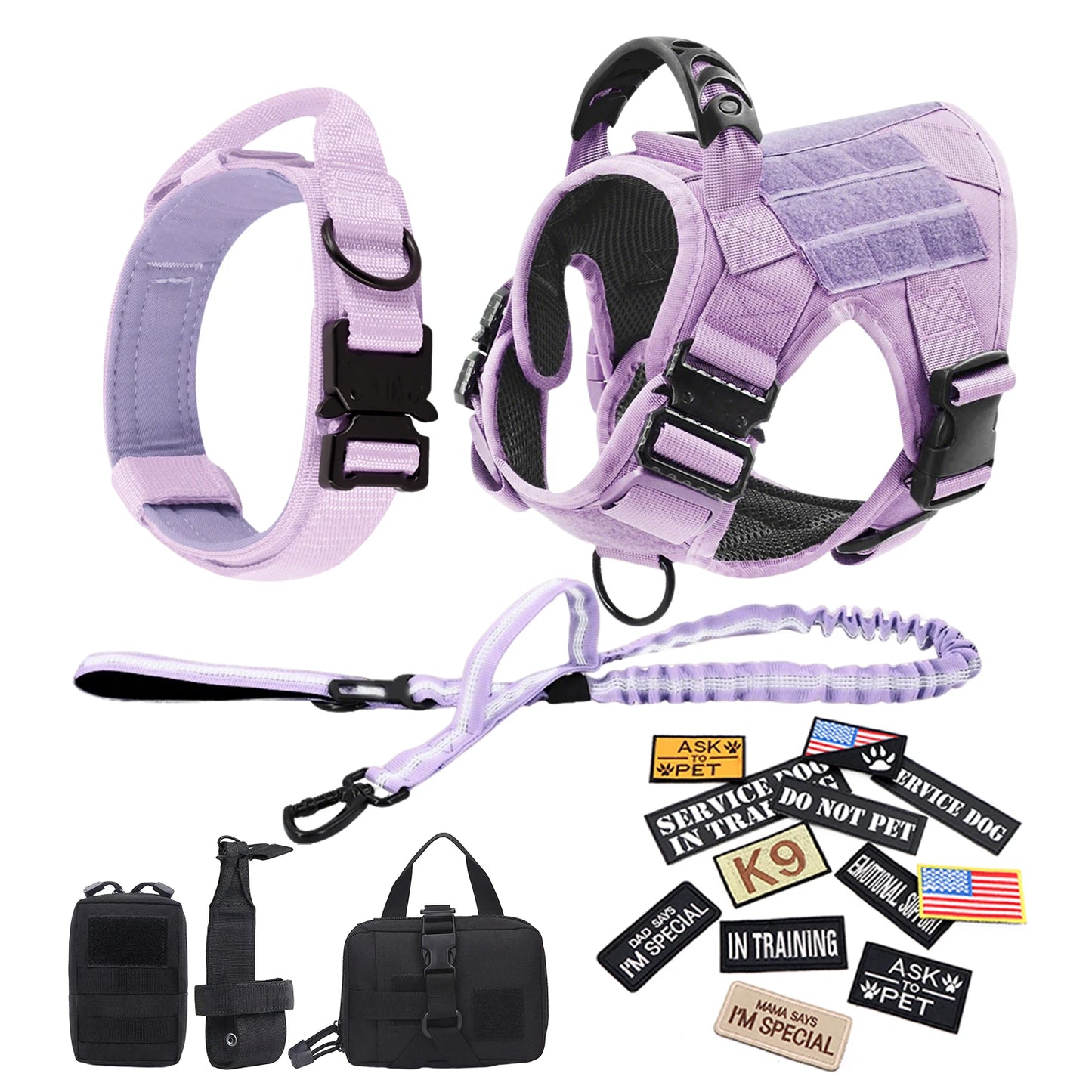 PETRAVEL Military Camouflage Dog Harness For Large And Medium Dogs