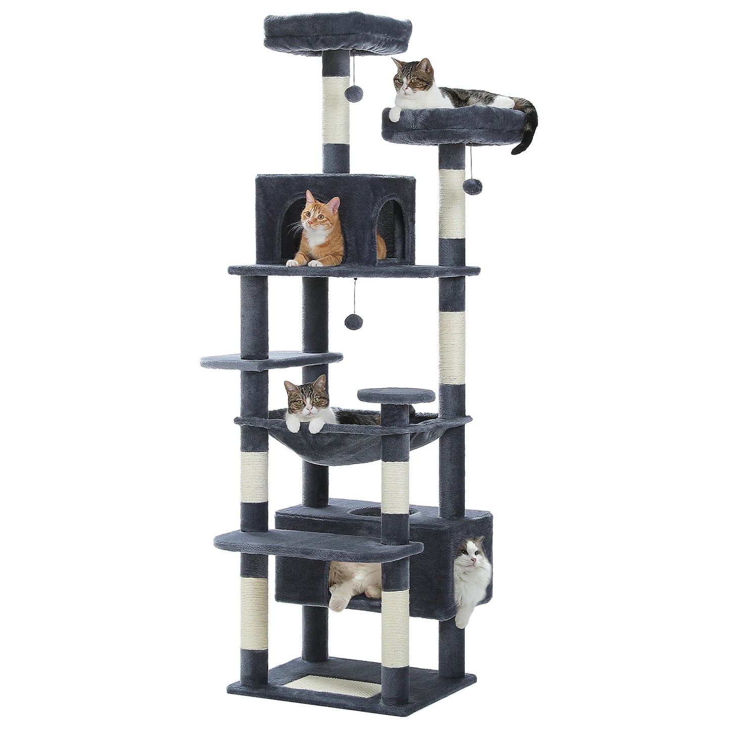 PAWZ Road Large Cat Tree Tower With Hammock Scratching Posts
