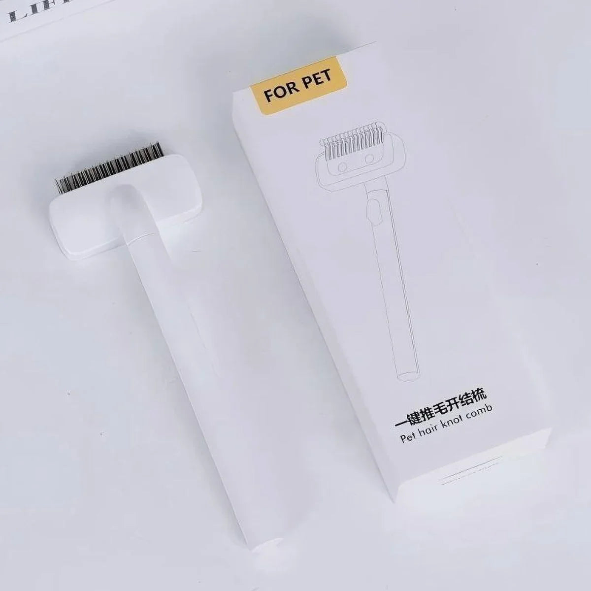 Stainless Steel Pet Comb With Rounded Knife Head For Pets