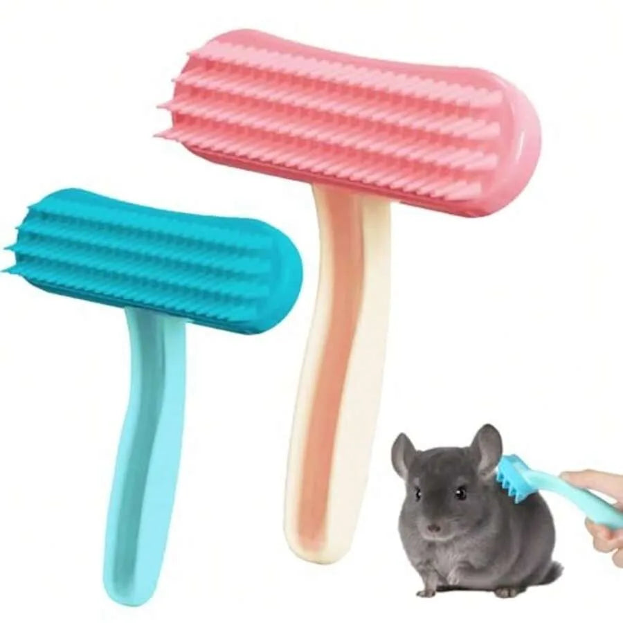 2 Pack Bunny And Chinchilla Grooming Brush Deshedding For Guinea Pigs