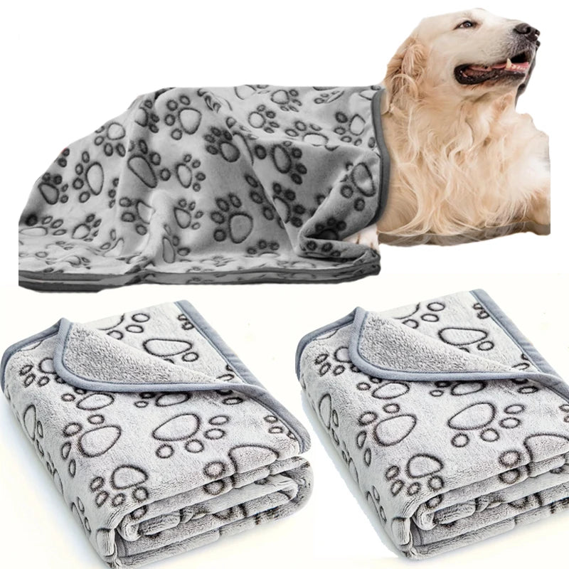 Soft Fluffy Pet Blanket For Cats And Dogs Cartoon Pattern