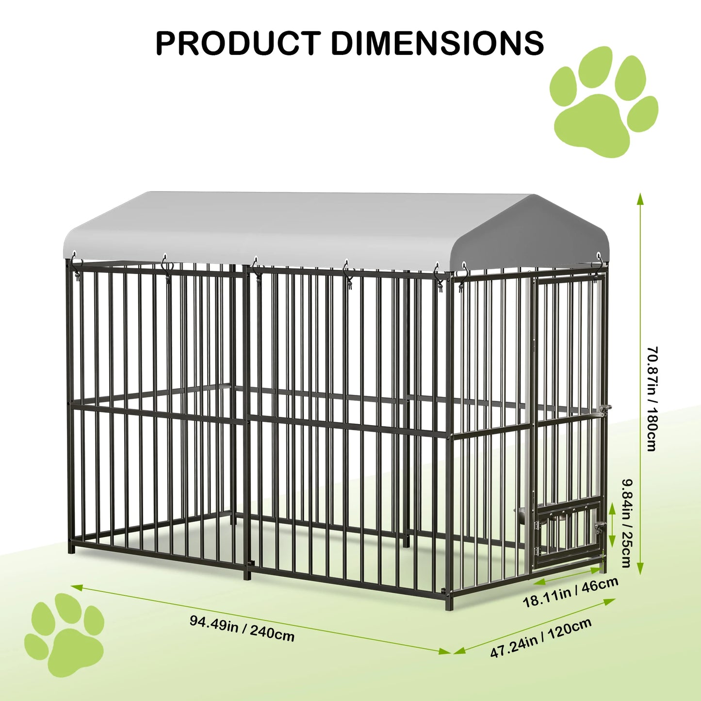 TWISTER.CK Heavy Duty Outdoor Dog Kennel Walk In Playpen