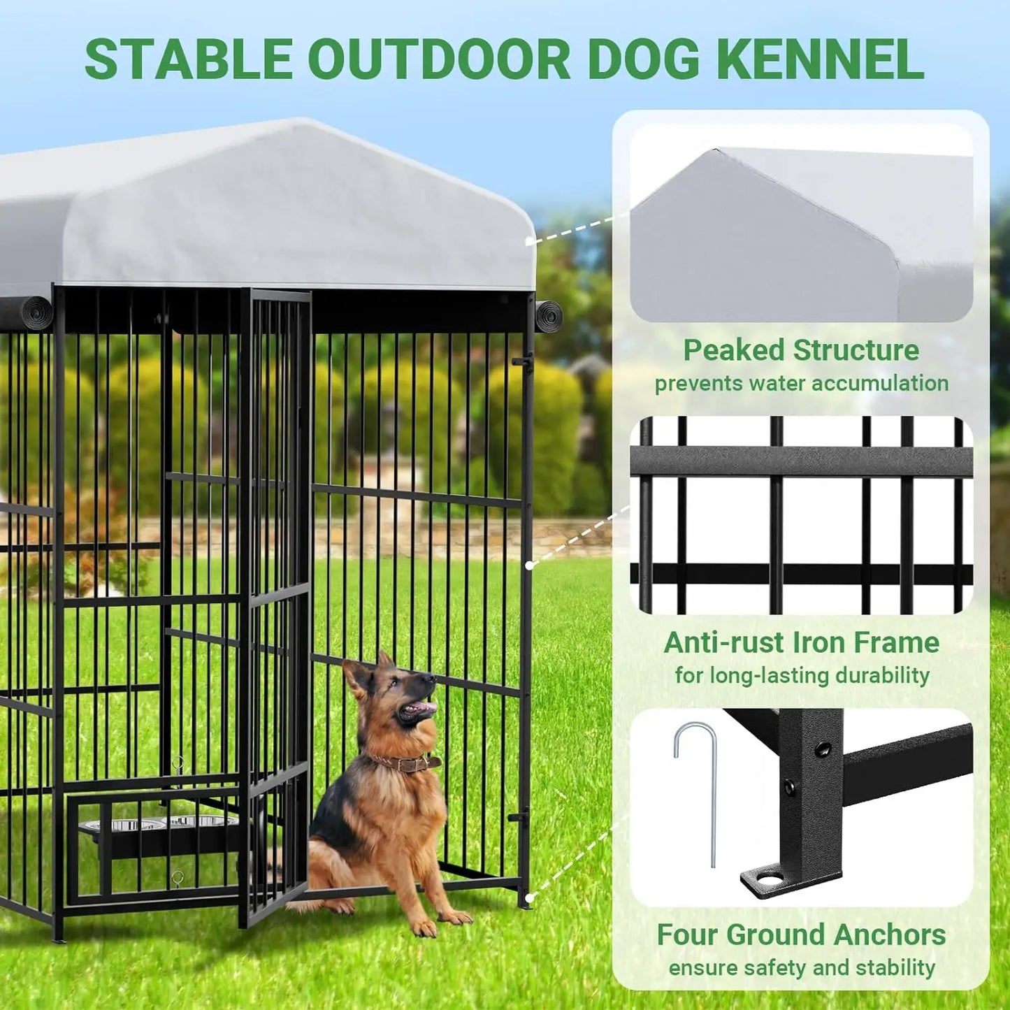 TWISTER.CK Heavy Duty Outdoor Dog Kennel Walk In Playpen